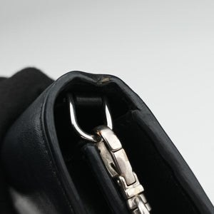 Pre-owned Prada Elektra Studded Black Leather IDH061 shoulderbag | stylenewstar