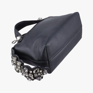 Pre-owned Fendi By the Way Black Leather 8BL135 shoulderbag | stylenewstar