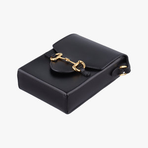 Vintage Gucci Horsebit 1955 Black Leather 625615 shoulderbag | stylenewstar