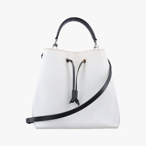Vintage Louis Vuitton NeoNoe White × Black Epi M53371 shoulderbag | stylenewstar