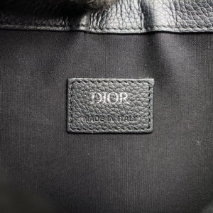 Pre-owned Christian Dior Saddle Black Jacquard×Leather bum bag/waist bag | stylenewstar