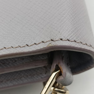 Pre-owned Prada Logo Chain Purple SAFFIANO Leather BT1035 shoulderbag | stylenewstar