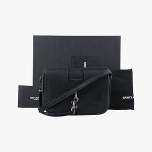 Vintage Yves Saint Laurent Charlotte Black Leather 500831 shoulderbag | stylenewstar