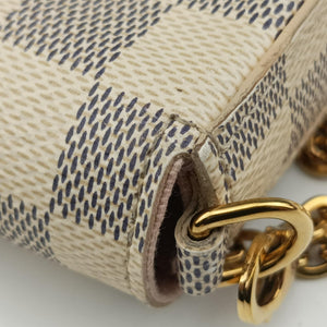 Pre-owned Louis Vuitton Pochette Felicie Azur Damier Canvas N63106 shoulderbag | stylenewstar