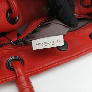 Pre-owned Bottega Veneta Intrecciato Red lambskin handbag | stylenewstar