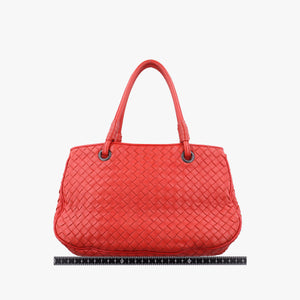 Pre-owned Bottega Veneta Intrecciato Red lambskin handbag | stylenewstar