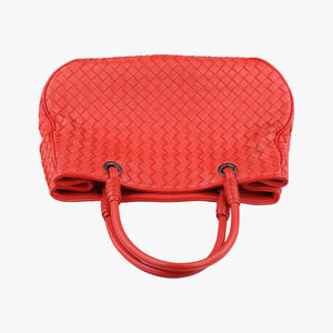 Pre-owned Bottega Veneta Intrecciato Red lambskin handbag | stylenewstar