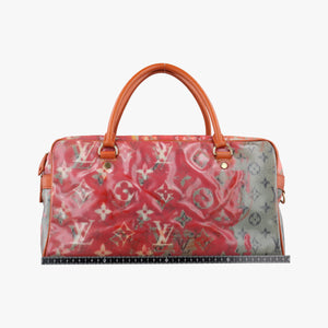 Pre-owned Louis Vuitton Weekender PM Rose×Multicolor Monogram Pulp M95734 handbag | stylenewstar