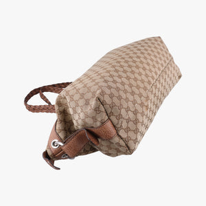 Pre-owned Gucci Medium Bamboo Brown Canvas×Leather 232959 handbag | stylenewstar