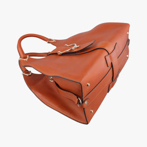 Secondhand Gucci Stirrup Brown leather 277514 handbag | stylenewstar