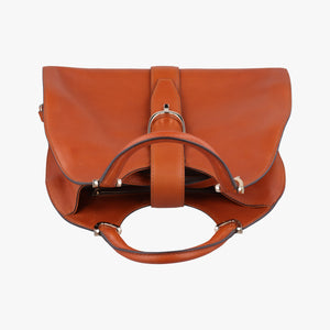 Secondhand Gucci Stirrup Brown leather 277514 handbag | stylenewstar
