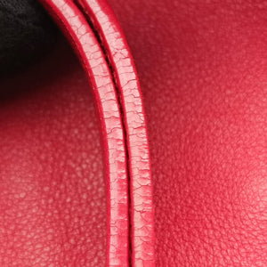Pre-owned Yves Saint Laurent BABY CABAS Red Leather 394461 shoulderbag | stylenewstar