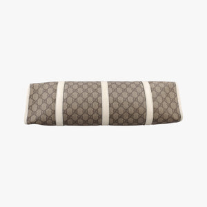 Pre-owned Gucci New Jackie Brown×White PVC coated canvas×Leather 203493 handbag | stylenewstar