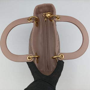 Vintage Christian Dior Lady Dior Pink lambskin shoulderbag | stylenewstar