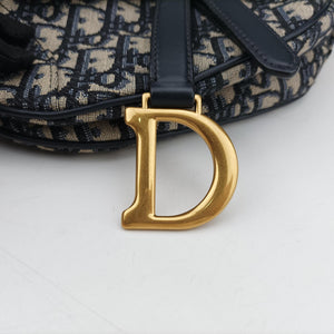 Vintage Christian Dior Saddle Navy Jacquard handbag | stylenewstar