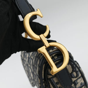 Vintage Christian Dior Saddle Navy Jacquard handbag | stylenewstar