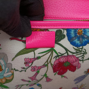 Pre-owned Gucci Flora Multicolour Canvas×Leather 550141 shoulderbag | stylenewstar