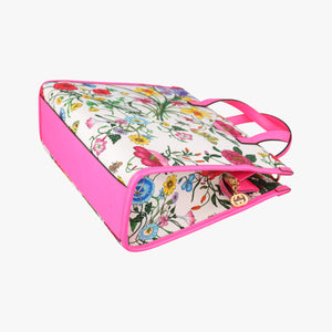 Pre-owned Gucci Flora Multicolour Canvas×Leather 550141 shoulderbag | stylenewstar