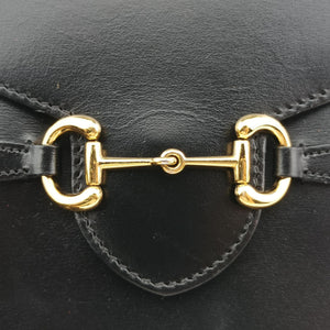 Secondhand Gucci Horsebit 1955 Black Leather 625615 shoulderbag | stylenewstar