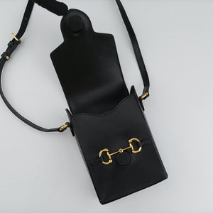 Secondhand Gucci Horsebit 1955 Black Leather 625615 shoulderbag | stylenewstar