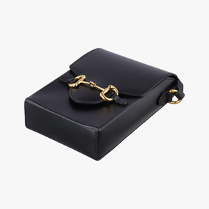 Secondhand Gucci Horsebit 1955 Black Leather 625615 shoulderbag | stylenewstar