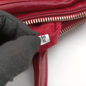 Pre-owned Prada Vitello Shine Shopping Peonia Burgundy Leather BL0821 shoulderbag | stylenewstar