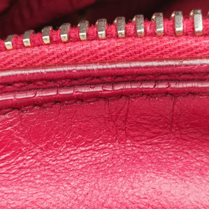 Pre-owned Prada Vitello Shine Shopping Peonia Burgundy Leather BL0821 shoulderbag | stylenewstar