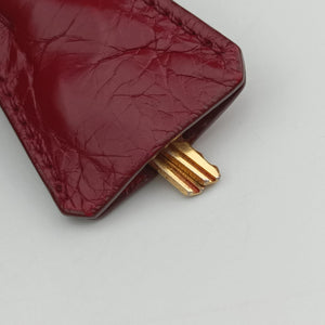 Pre-owned Prada Vitello Shine Shopping Peonia Burgundy Leather BL0821 shoulderbag | stylenewstar