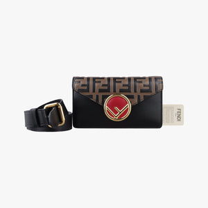 Pre-owned Fendi F is Brown Leather 8BM005 bum bag/waist bag | stylenewstar