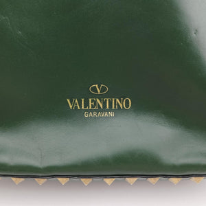 Pre-owned Valentino Rockstud Green Leather backpack/rucksack | stylenewstar