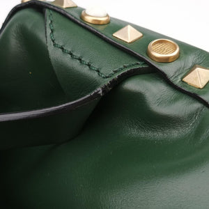 Pre-owned Valentino Rockstud Green Leather backpack/rucksack | stylenewstar