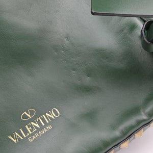 Pre-owned Valentino Rockstud Green Leather backpack/rucksack | stylenewstar