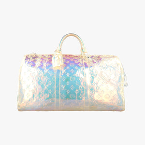 Pre-owned Louis Vuitton Keepall Bandouliere 50 aurora Monogram Prism M53271 handbag | stylenewstar