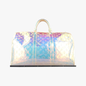 Pre-owned Louis Vuitton Keepall Bandouliere 50 aurora Monogram Prism M53271 handbag | stylenewstar