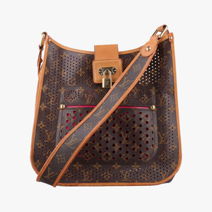 Vintage Louis Vuitton Musette brown×FUCHSIA Monogram Perforated M95172 shoulderbag | stylenewstar