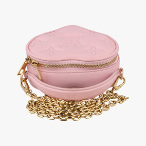 Pre-owned Louis Vuitton Pop My Heart Pouch pink Leather M82526 shoulderbag | stylenewstar