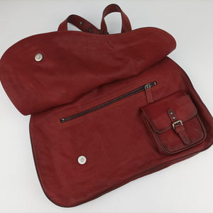 Secondhand Christian Dior Gaucho Burgundy Leather handbag | stylenewstar