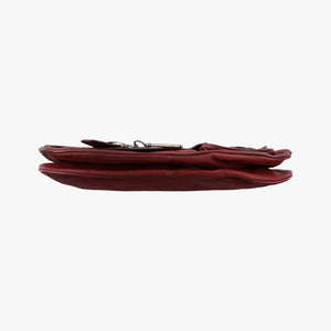 Secondhand Christian Dior Gaucho Burgundy Leather handbag | stylenewstar