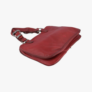 Secondhand Christian Dior Gaucho Burgundy Leather handbag | stylenewstar