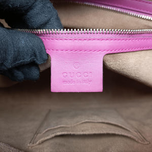 Pre-owned Gucci GG SUPREME Beige×Pink×Red PVC coated canvas × leather 409534 shoulderbag | stylenewstar