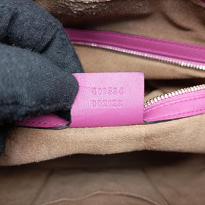 Pre-owned Gucci GG SUPREME Beige×Pink×Red PVC coated canvas × leather 409534 shoulderbag | stylenewstar
