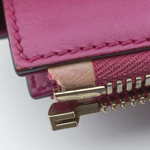Pre-owned Gucci GG SUPREME Beige×Pink×Red PVC coated canvas × leather 409534 shoulderbag | stylenewstar