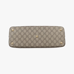 Pre-owned Gucci GG SUPREME Beige×Pink×Red PVC coated canvas × leather 409534 shoulderbag | stylenewstar