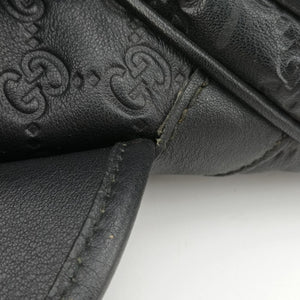 Vintage Gucci Guccissima Messenger Black Leather 223665 shoulderbag | stylenewstar