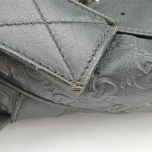 Vintage Gucci Guccissima Messenger Black Leather 223665 shoulderbag | stylenewstar