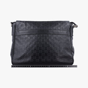 Vintage Gucci Guccissima Messenger Black Leather 223665 shoulderbag | stylenewstar