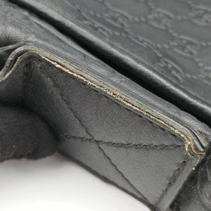 Vintage Gucci Guccissima Messenger Black Leather 223665 shoulderbag | stylenewstar