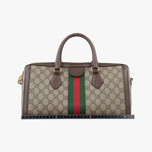 Pre-owned Gucci Ophidia GG Small Brown PVC coated canvas×Leather 524532 shoulderbag | stylenewstar