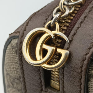 Pre-owned Gucci Ophidia GG Small Brown PVC coated canvas×Leather 524532 shoulderbag | stylenewstar