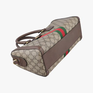 Pre-owned Gucci Ophidia GG Small Brown PVC coated canvas×Leather 524532 shoulderbag | stylenewstar